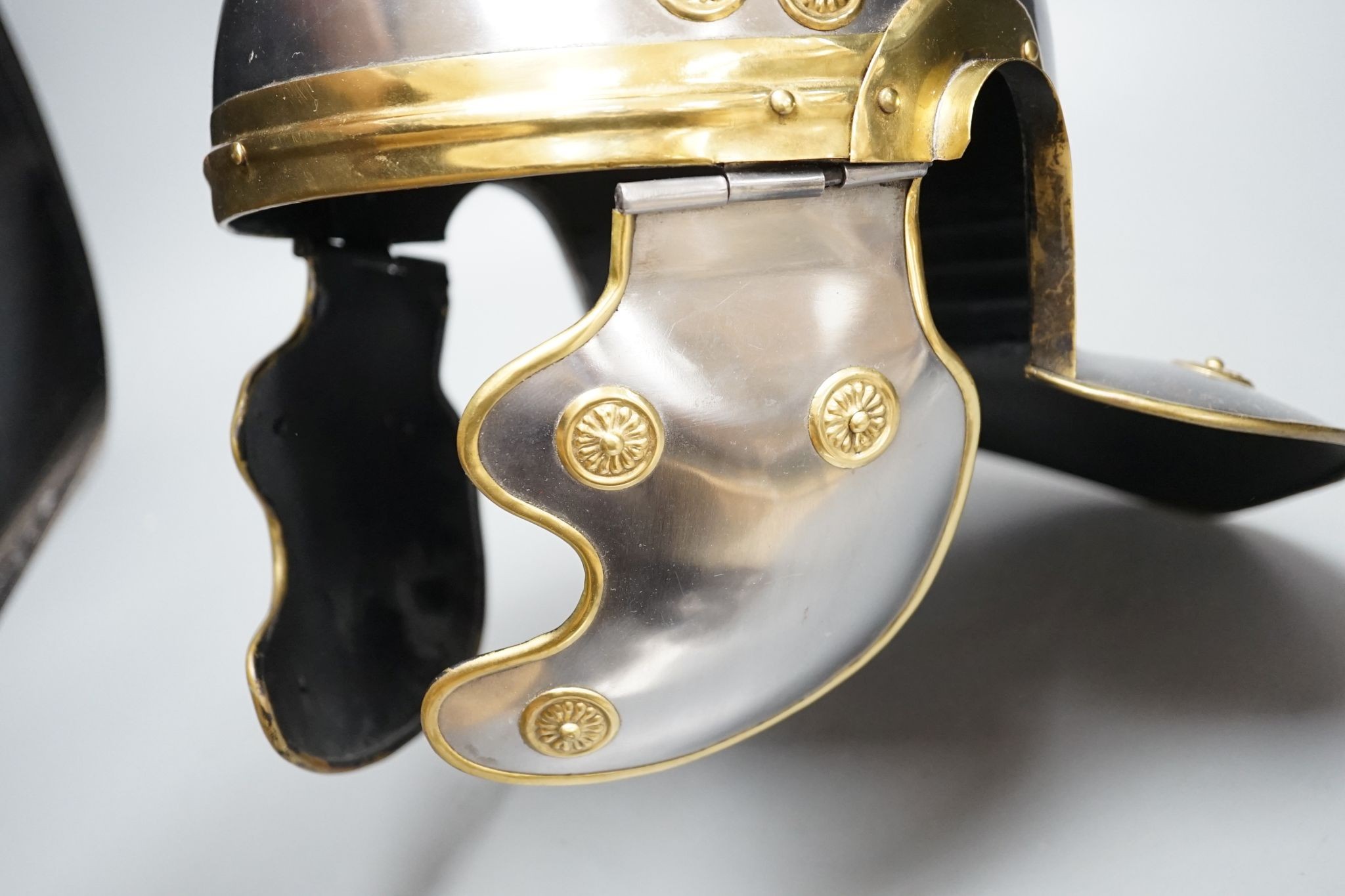 A replica Roman Legionnaire's helmet